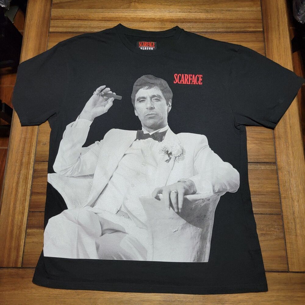 Scarface Reason SS Black Unisex Tee Tony Montana (Al Pacino) - Size XL